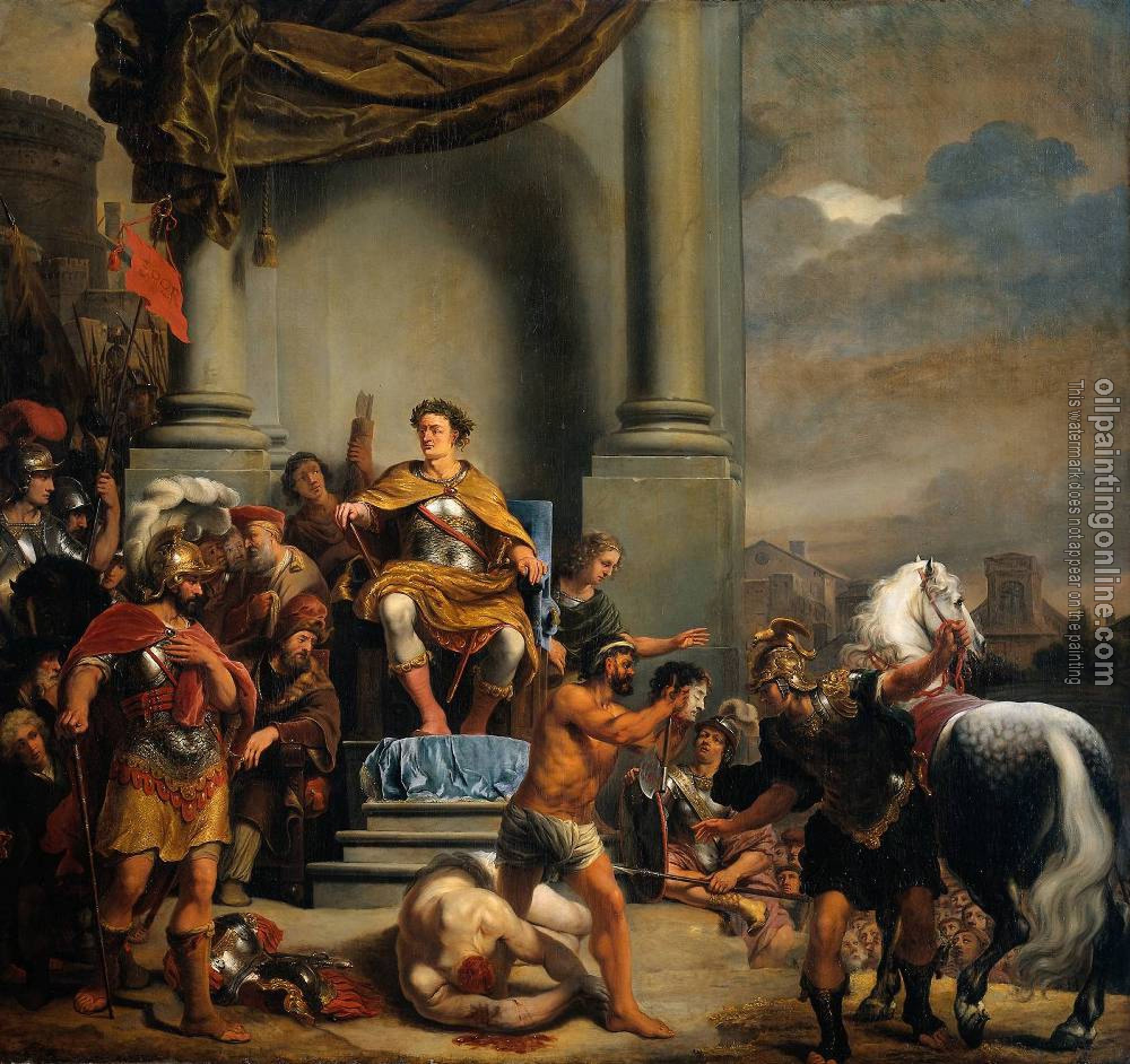 Ferdinand Bol - Consul Titus Manlius Torquatus Beheading His Son